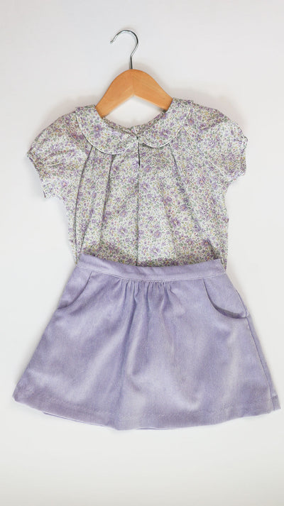 Eliza Skirt in Lilac Poly Cord (#63)