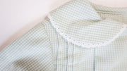 Vernon Bubble in Celery Gingham (#1) with White Edging (Trim E)