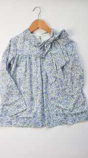 Olivia Top in Blue/Green Floral (#50)
