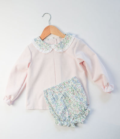 Girl Bloomer in Pink/Blue Floral (#52)