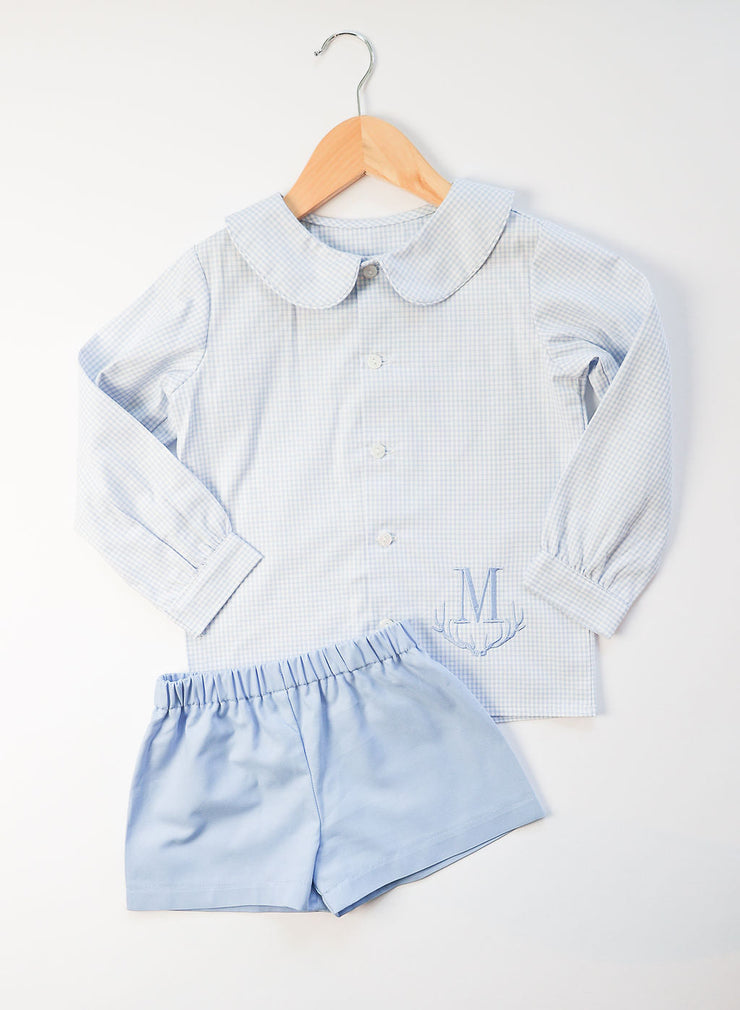 Shorty Short in Medium Blue Twill (#34)