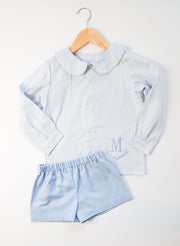 Cooper Top in Blue Check Oxford (#5)