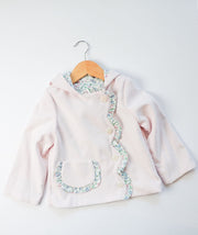 Girl Steedly Jacket in Pink Poly Cord (#60) with Pink/Blue Floral (#52)