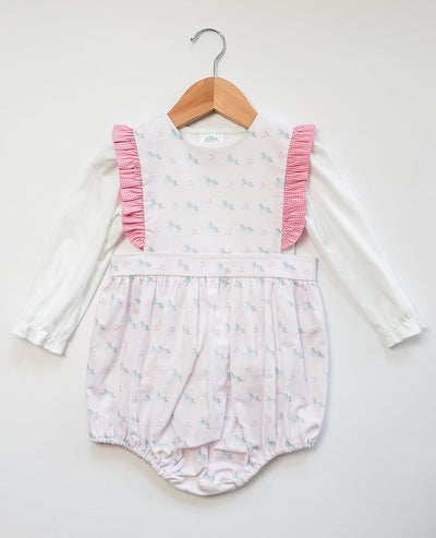 Molly Bubble in Unicorns (#74) with Hot Pink Gingham (#10)