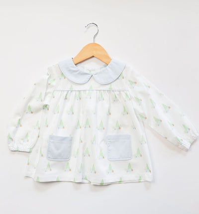 David Top in Boy Christmas Tree (#77) with Blue Superfine Twill (#38)
