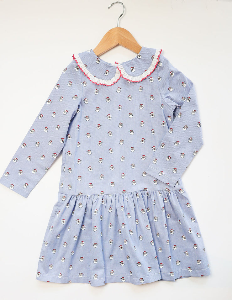 Becky Dress in Santa (#79) with Red Lace (Trim G)