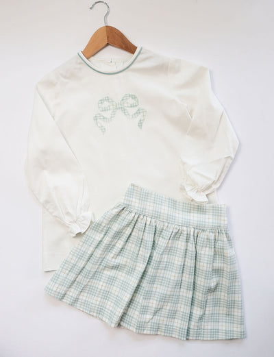 Willow Skirt in Green Plaid (#19)