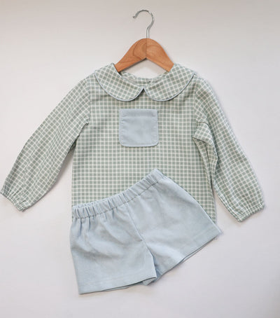 Shorty Short in Blue Poly Cord (#61)