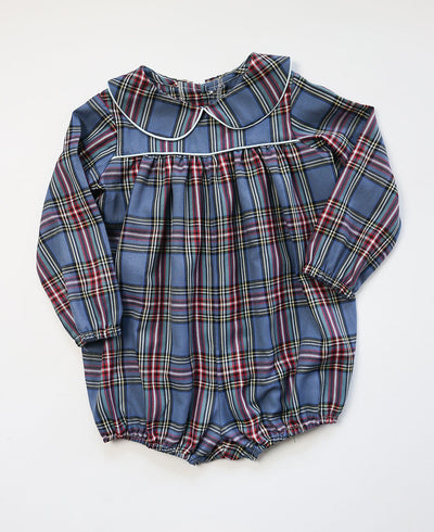 Henry Bubble in Navy Tartan (#22) with Blue Pique (#31)