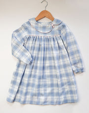 Lila Dress in Blue/White Plaid (#25) with Pink Pique (#35)