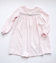 Brigitte Ribbon Dress in Pink Poly Cord (#60) with Pink Check Oxford (#9) and Santa Ribbon (Trim R45)
