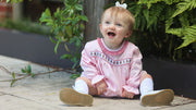 Emery Ribbon Bubble Pink Pique (#35) with Red Gingham (#7) and Gingerbread Girl Ribbon (Trim R6)