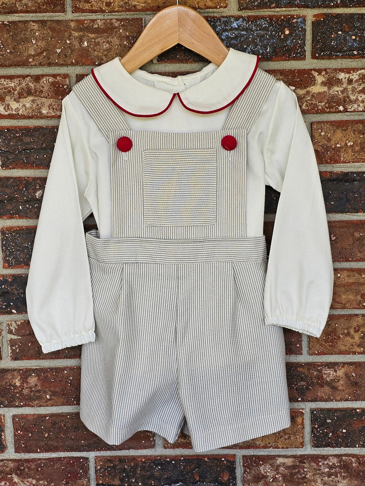 Ashton Romper in Blue Stripe, SIZE 2T