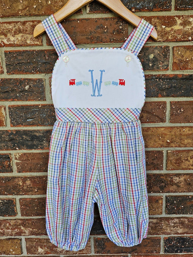 Will Bubble Long in Primary Plaid, SIZE 12M