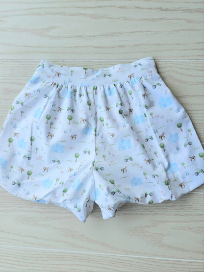 Bubble Short in Pastel Farm, LINED, SIZE 6