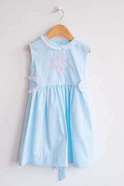 Mae Dress in Taffy Check Pique, SIZE 5 **NO MONOGRAM**