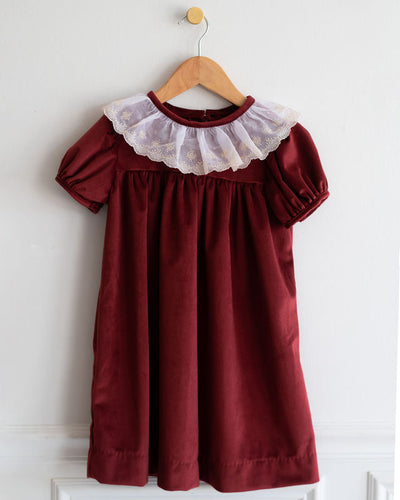 Marie Dress in Red Velvet, SIZE 5