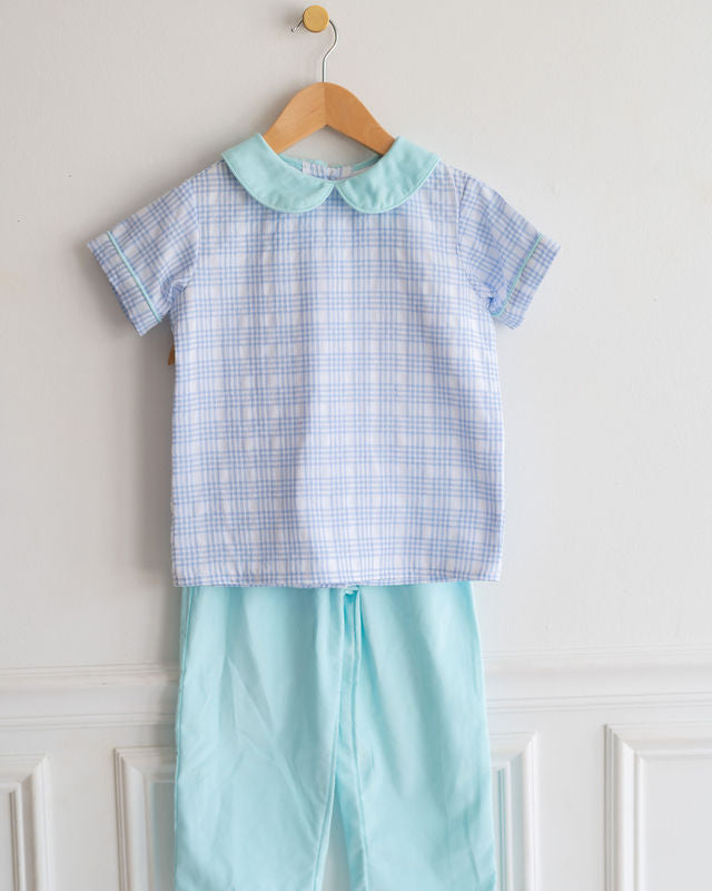 Boy Straight Pant in Aqua Cord, SIZE 4T