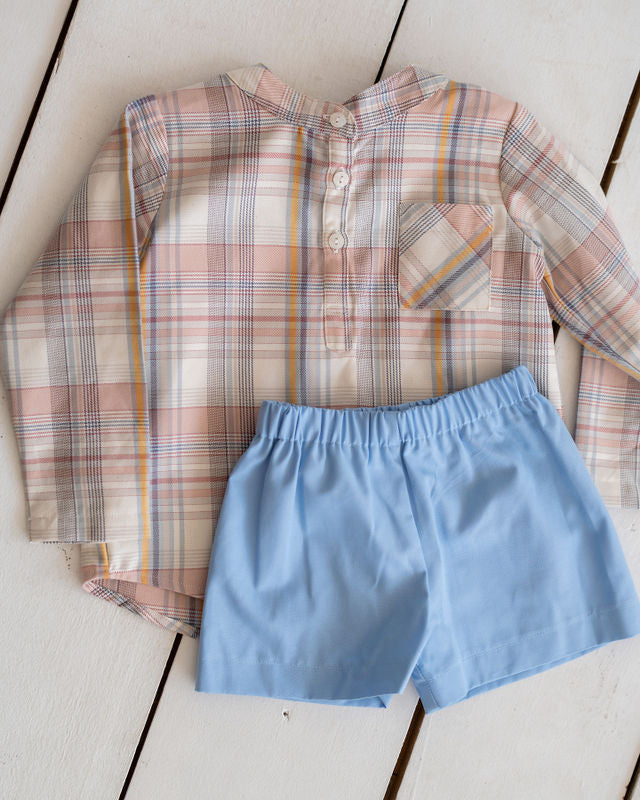 Liam Top in Pretty Plaid, SIZE 4T