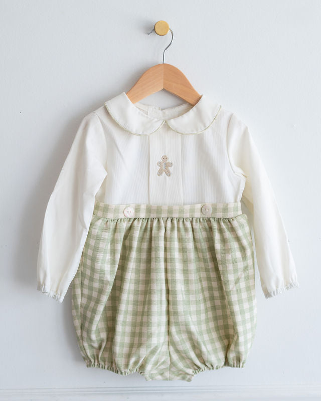 Adam Bubble in Green Check, SIZE 3T