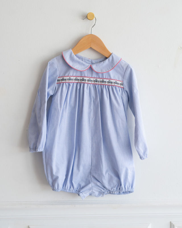 Henry Ribbon Bubble in Blue Chambray, SIZE 3T