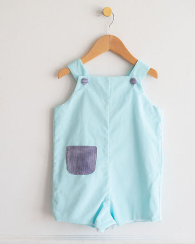 Max Overall in Aqua Cord, LINED, SIZE 2T