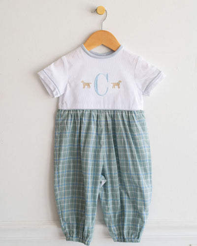 Matthew Bubble Long in Blue/Green Plaid, SIZE 12M