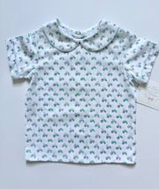 Tyler Top in Tractors (#72) with Blue Gingham (#6)