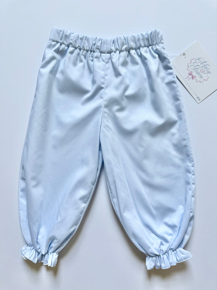 Girl Bloomer Pant in Blue Superfine Twill (#38), Lined