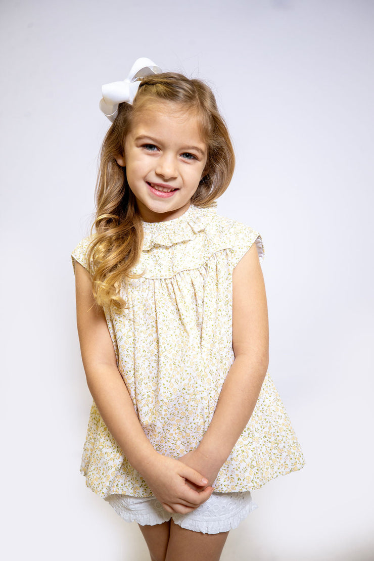 Stella Top in Yellow Floral, SIZE 4T