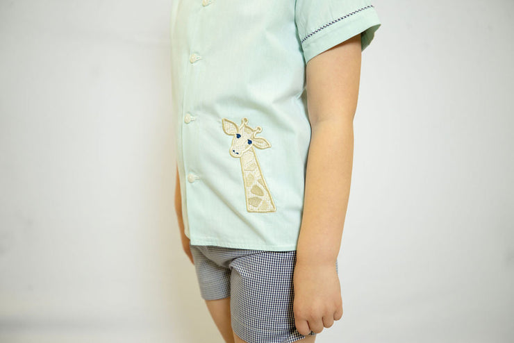 Cooper Top in Aqua Chambray, SIZE 5