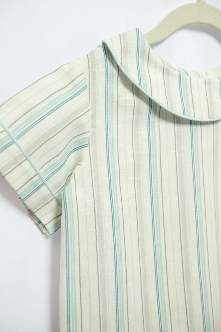 Ryan Top in Savannah Stripe Linen, SIZE 4T