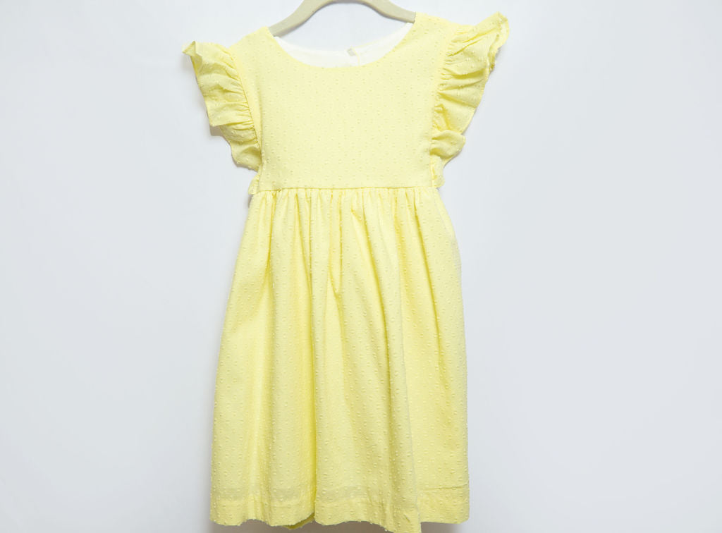 Grace Dress in Yellow Swiss Dot, LINED, SIZE 6 – Mary & Grace Fine  Children's Clothing