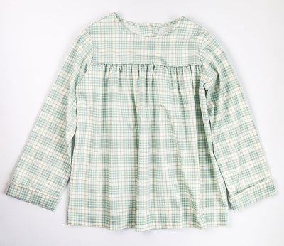 Kylie Top in Green Plaid, SIZE 10