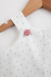 Mason Bubble in Blue Star (#83) with Red Gingham (#5), Lined