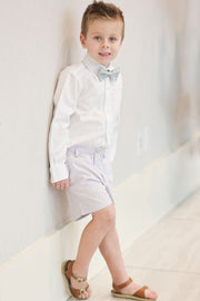 Boy Button Down in White Pique (#37)