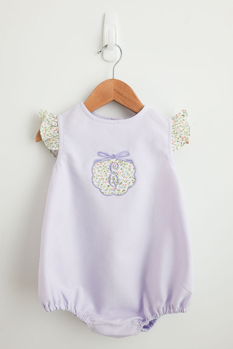Rebecca Bubble in Birdseye Lilac (#34) with Spring Floral (#51), Size 18m