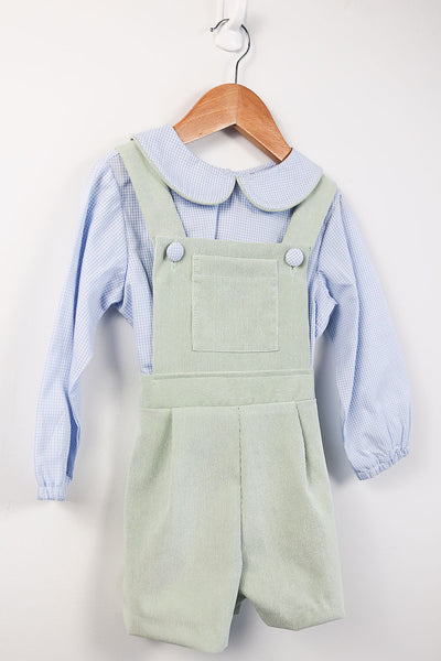 Ashton Romper in Green Poly Cord, SIZE 2T