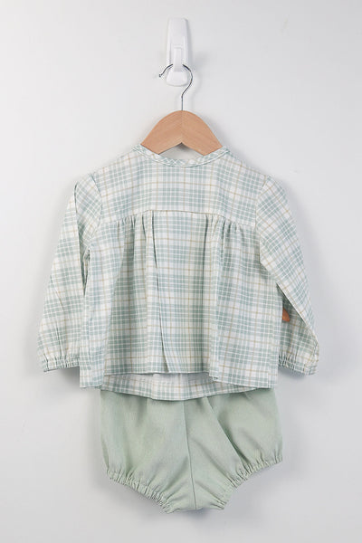 Vaughn Top in Green Plaid, SIZE 12M