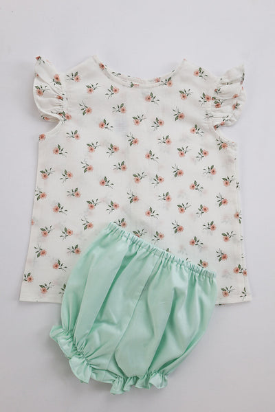 Jennifer Top in Pink Floral Linen (#56), Size 4t