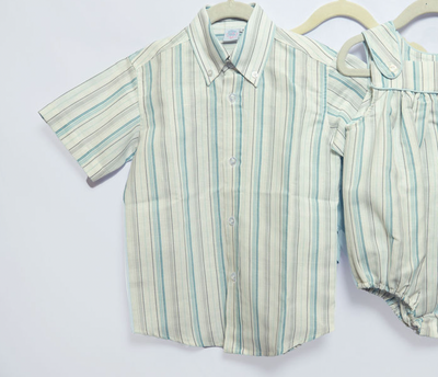 Hammond Top in Savannah Stripe Linen, SIZE 5