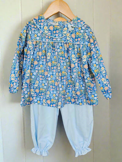 Lila Top in Navy Floral, SIZE 3T