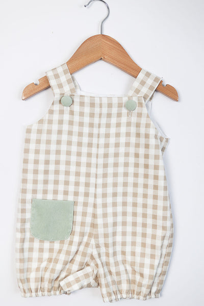 Mason Bubble in Khaki Check, SIZE 12M