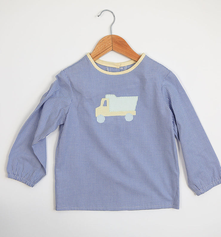 Tucker Top in Royal Gingham, SIZE 4T ***NO EMBROIDERY***