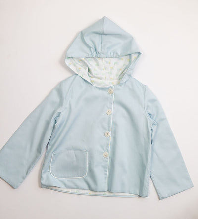 Boy Steedly Jacket in Blue Pique, SIZE 4T