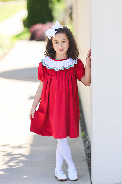 Marie Dress in Red Velvet, SIZE 5