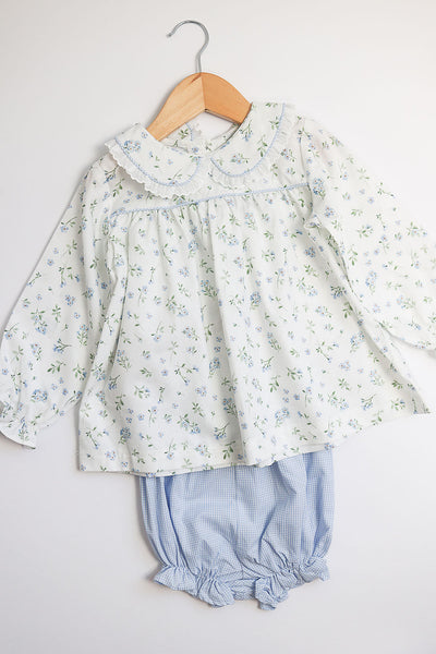 Sally Top in Blue Floral, SIZE 2T