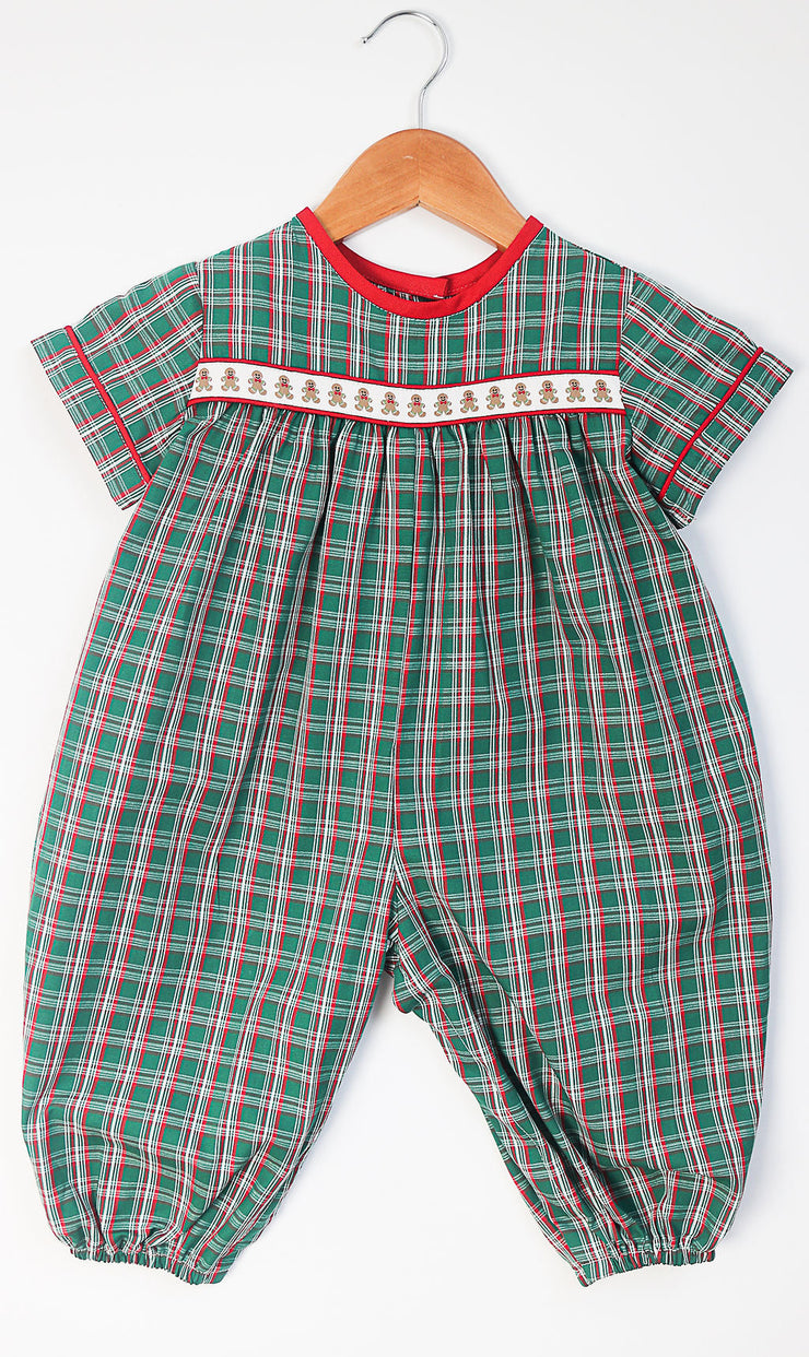 Hunter Ribbon Bubble Long in Green Tartan, SIZE 12M